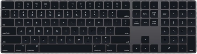 black apple keyboard